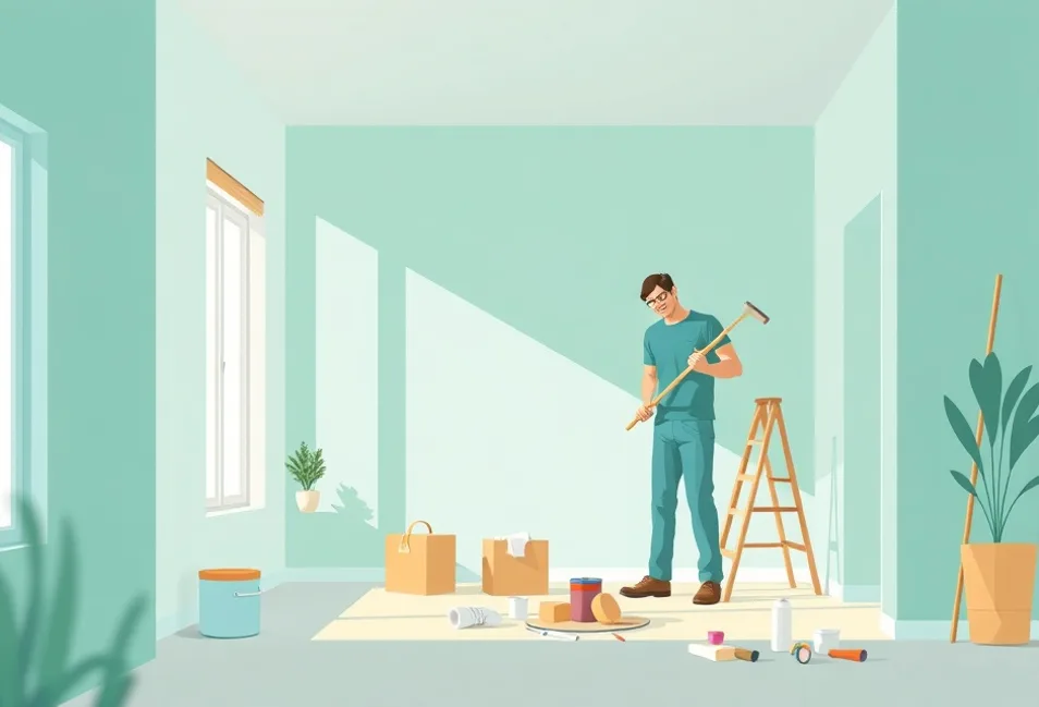 Intérieur rénové après travaux de peinture à Pertuis